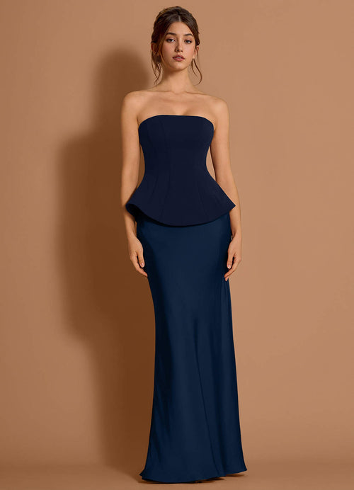 Zeraya Navy Maxi Dress