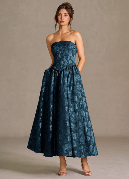 Mila Navy Midi Dress