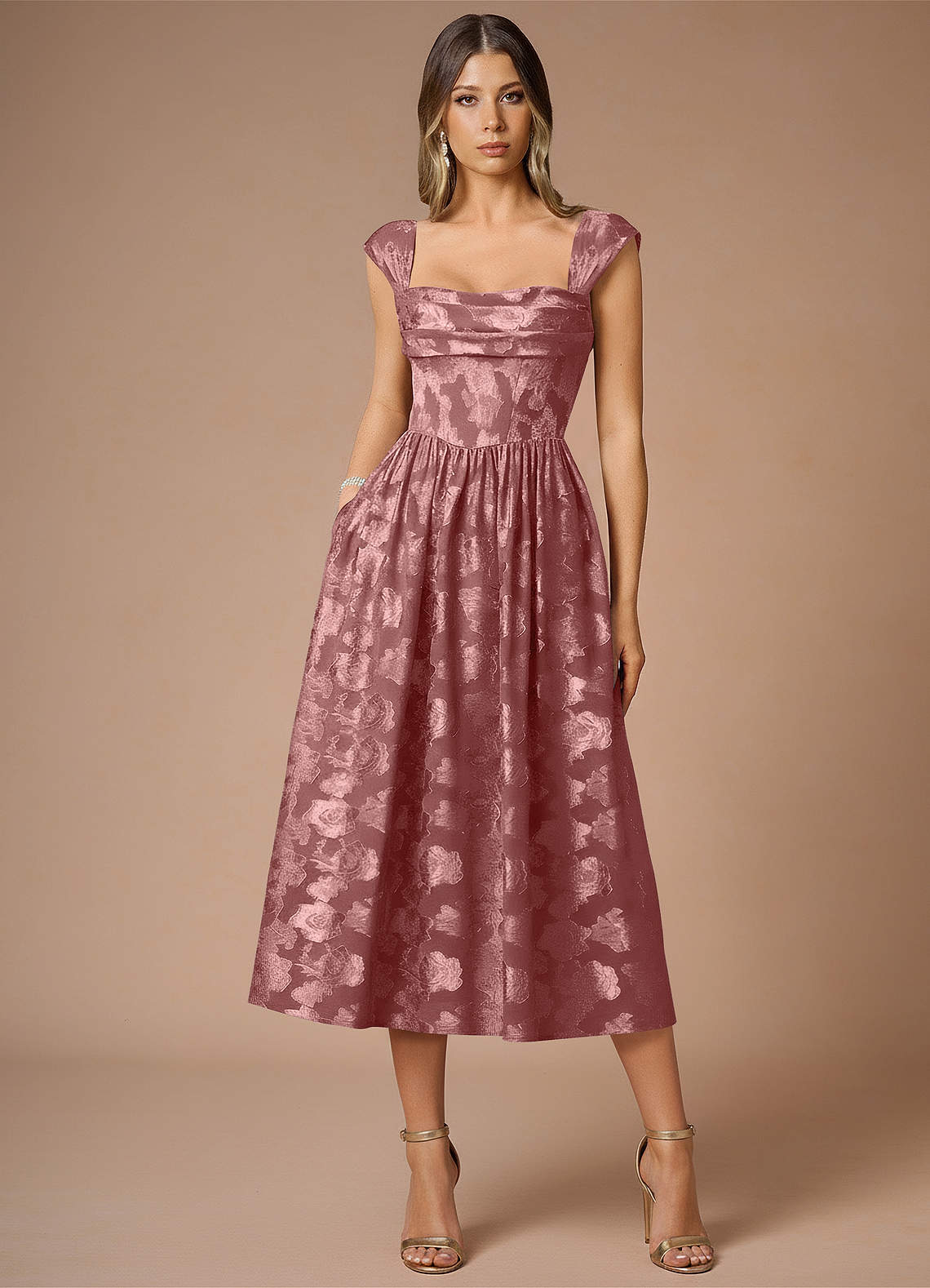 Dana Vintage Rose Midi Dress