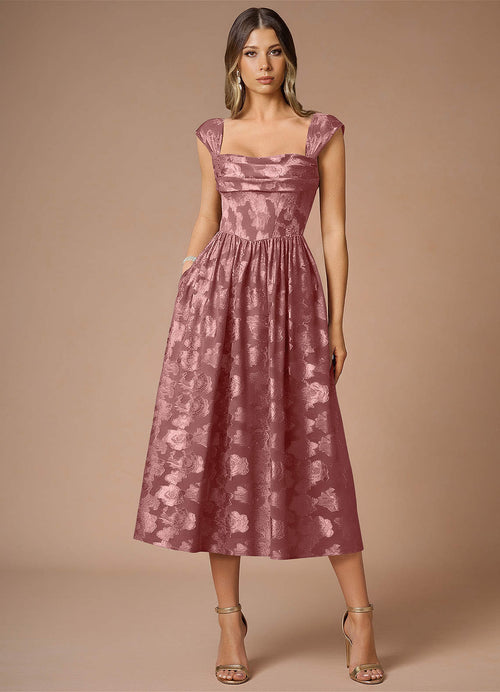 Dana Vintage Rose Midi Dress