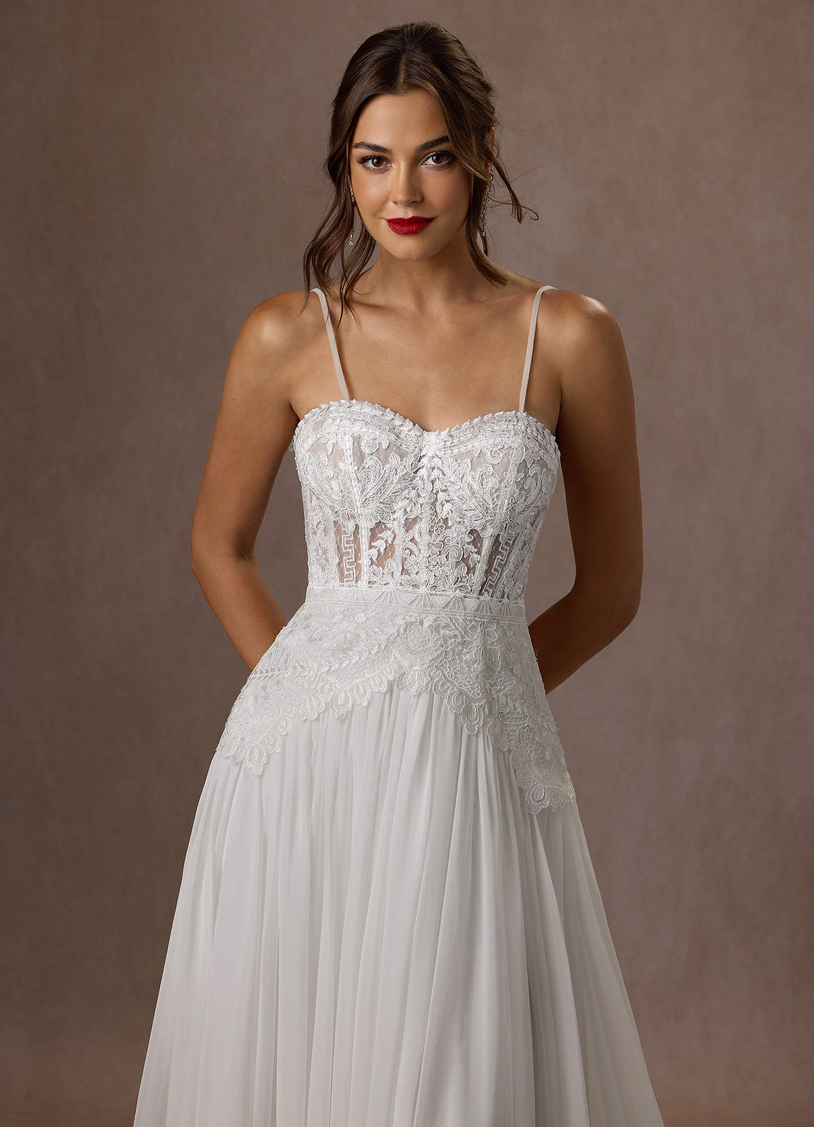 Diamond White A-Line Off the Shoulder Lace Dress
