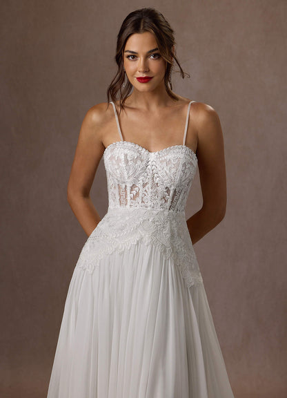 Diamond White A-Line Off the Shoulder Lace Dress