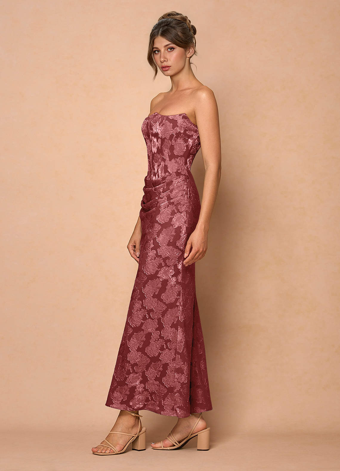 Ezrena Vintage Rose Maxi Dress