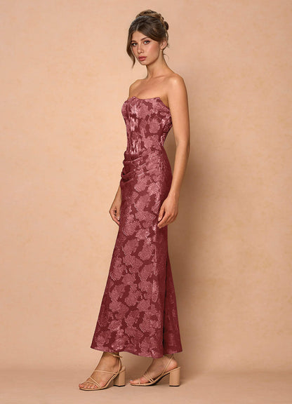 Ezrena Vintage Rose Maxi Dress