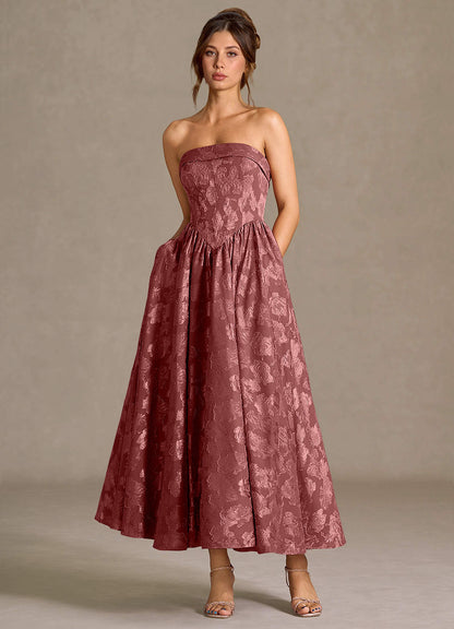 Mila Vintage Rose Midi Dress