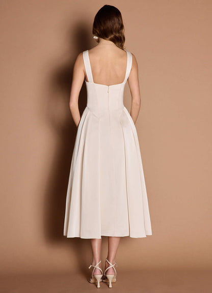 Eirlys Cream Midi Dress  Dress