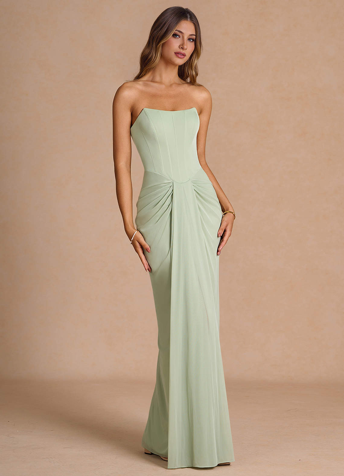Anais Light Green Maxi Dress  Dress