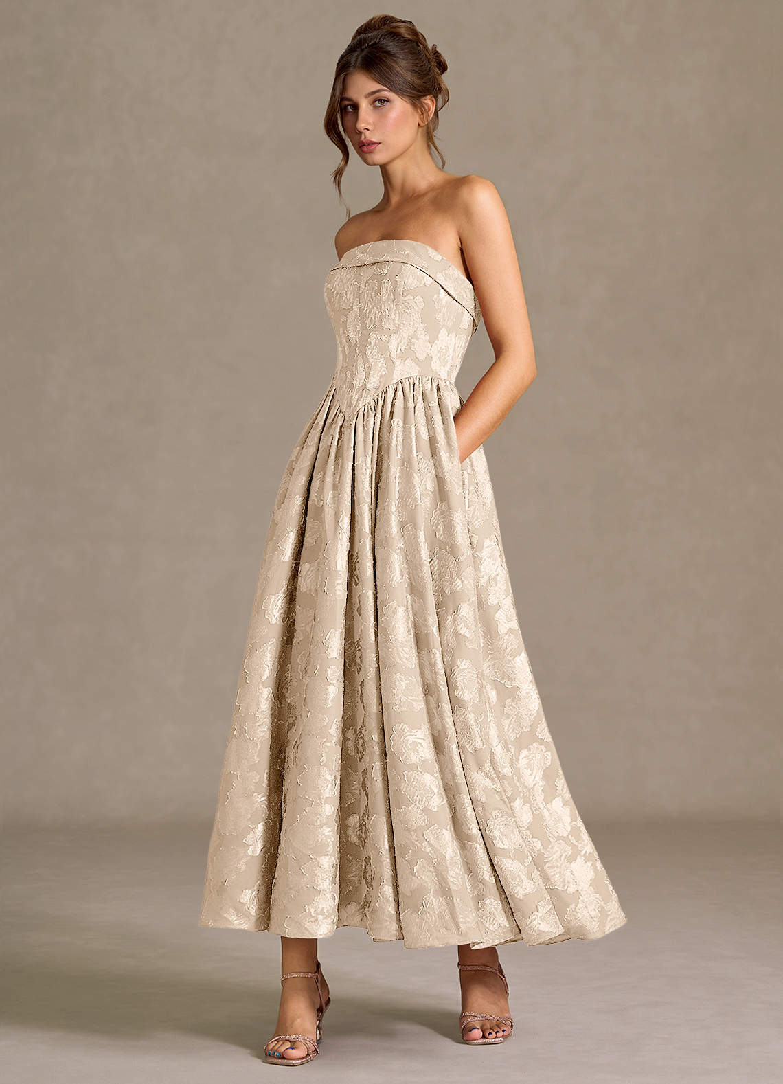 Mila Cream Midi Dress