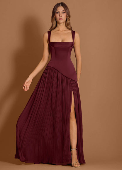 Stephanie Wine Maxi Dress  Dress