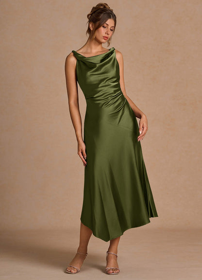 Adriana Olive Midi Dress  Dress