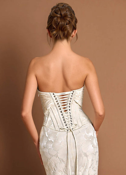 Solveig French White Maxi Dress