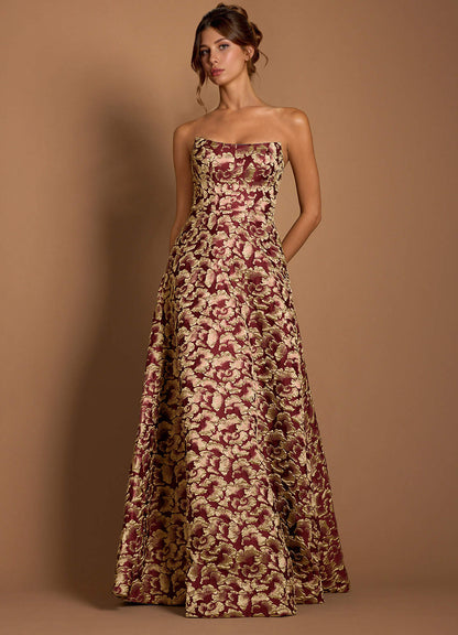 Eowyn Wine Maxi Dress  Dress