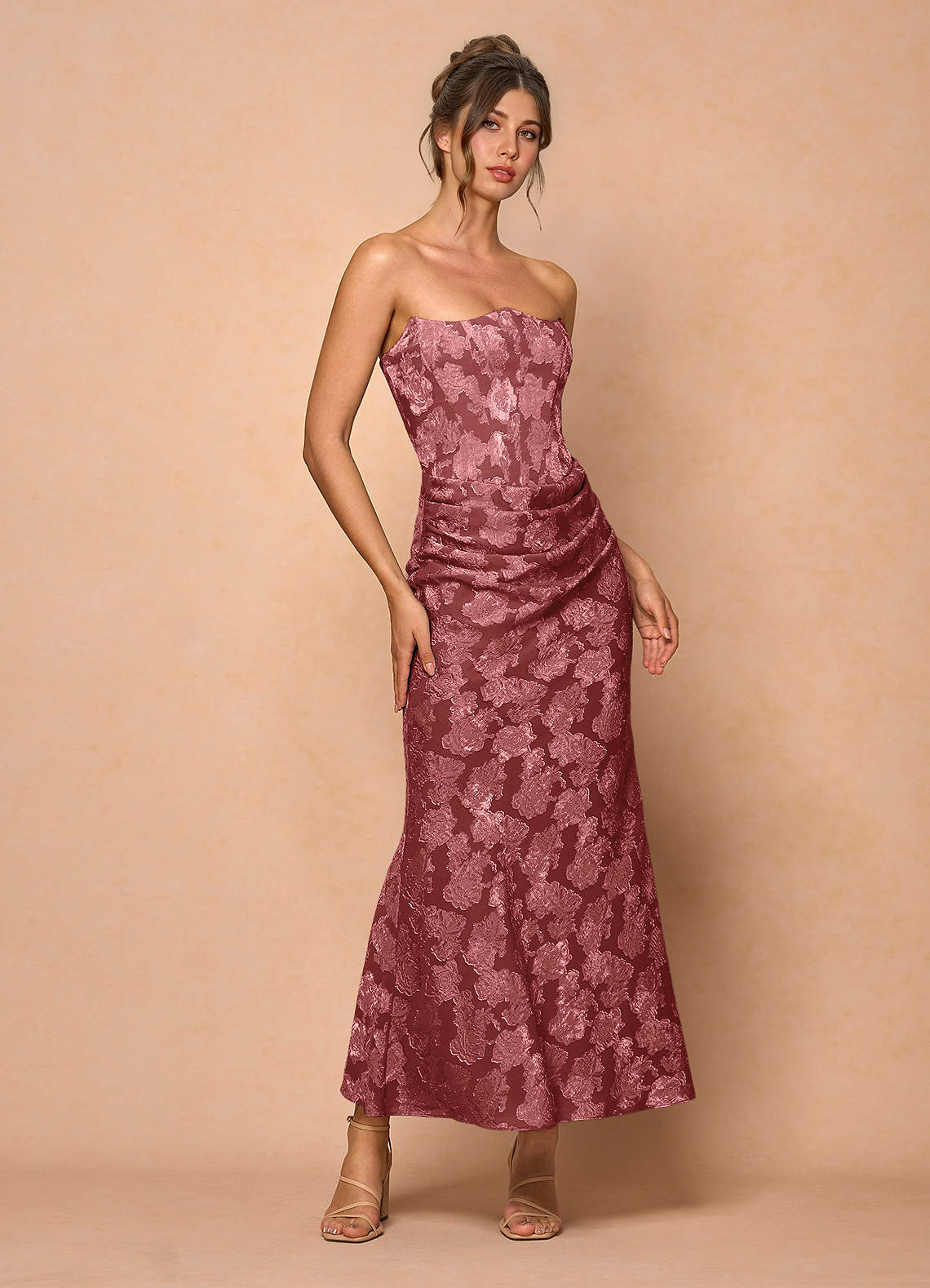 Ezrena Vintage Rose Maxi Dress