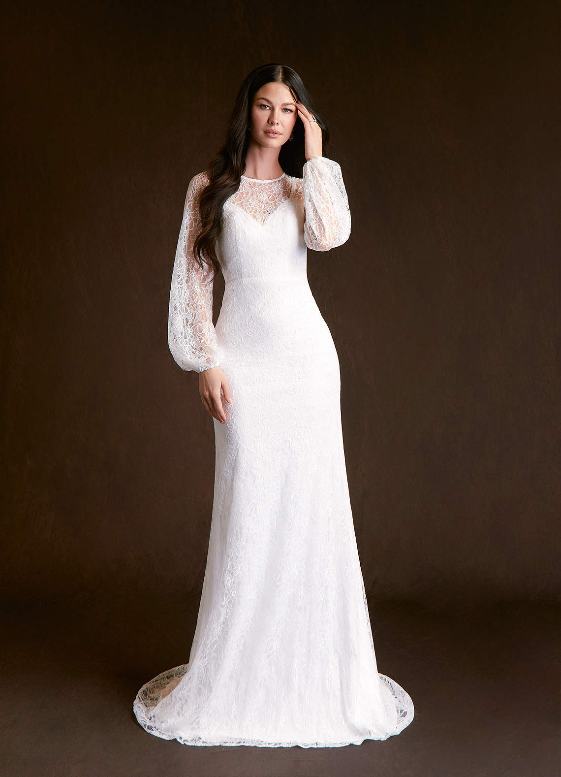 Diamond White Mermaid Lace Dress