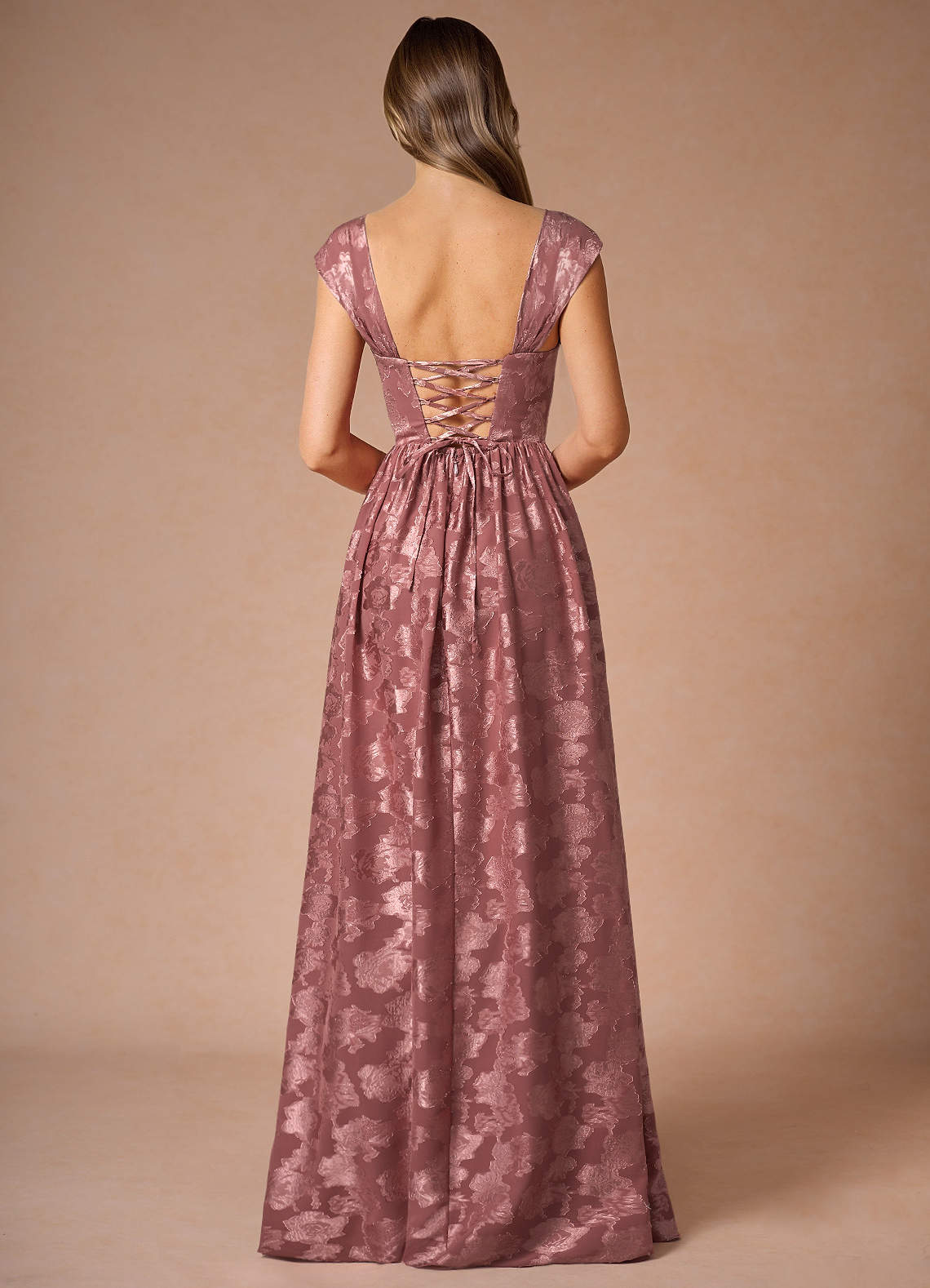 Hazel Vintage Rose Pleated Maxi Dress  Dress
