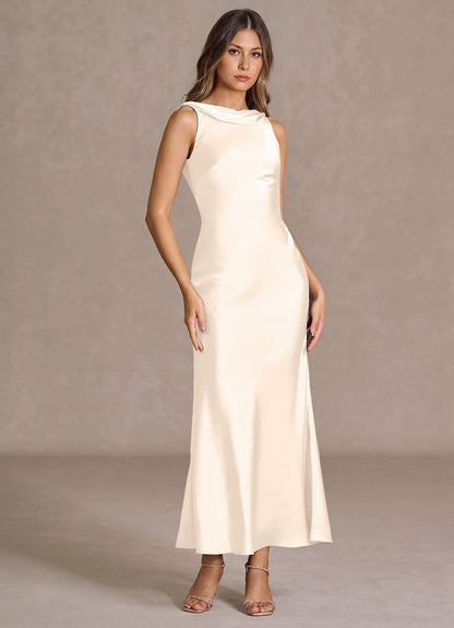 Cyanee Cream Maxi Dress  Dress