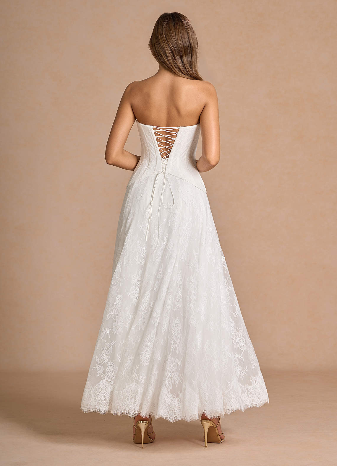Avelyn White Lace Two-Piece Sets  Dress