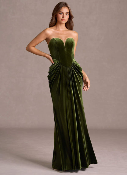 Sylvie Olive Maxi Gown  Dress