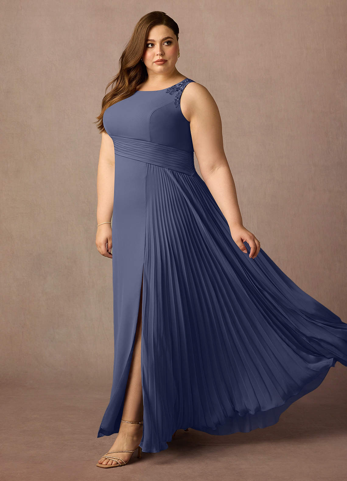Stormy A-Line Sequins Chiffon Dress