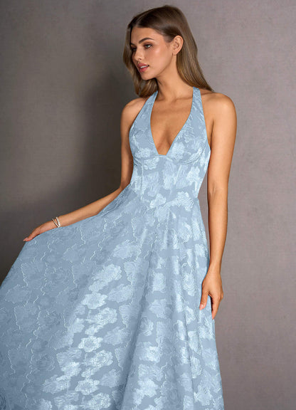 Isabeau Powder Blue Midi Dress  Dress