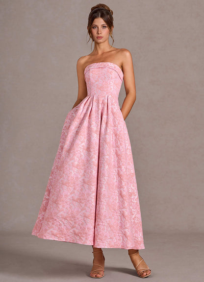 Emberlyn Pink Multi A-Line Maxi Dress  Dress