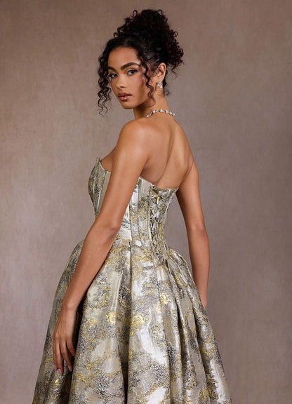Mavis Gilded Silver Gown