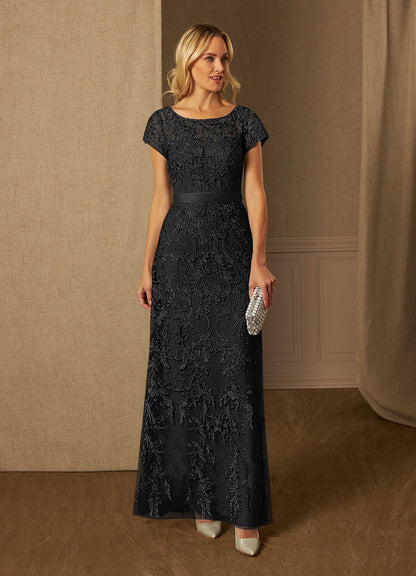 Black Sheath Scoop Lace Dress