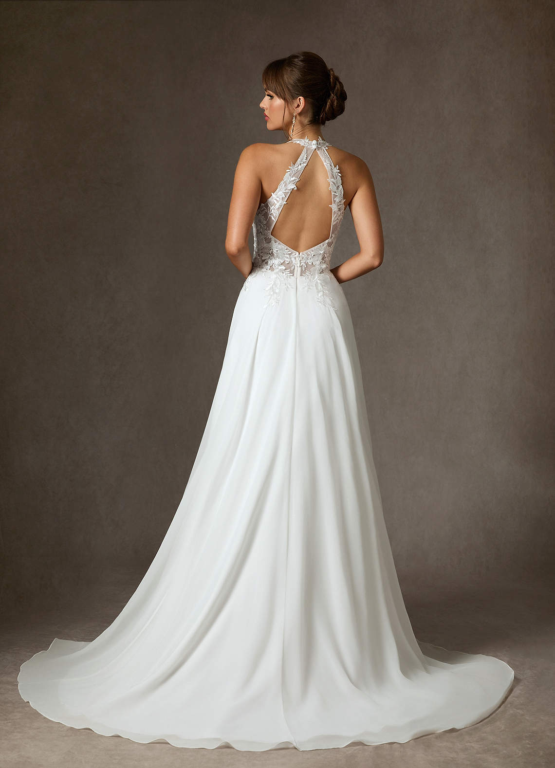 Diamond White A-Line Lace Dress