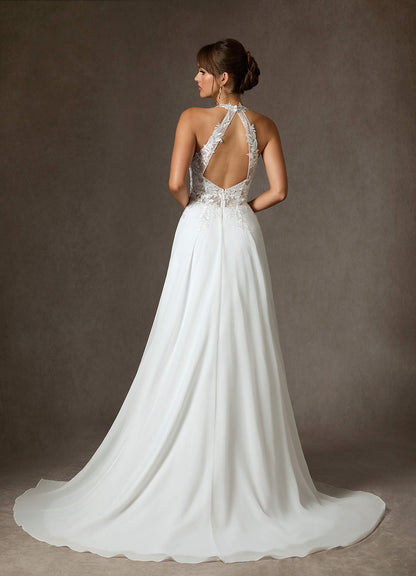 Diamond White A-Line Lace Dress