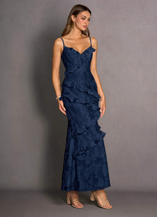 Kalina Dark Navy Maxi Dress