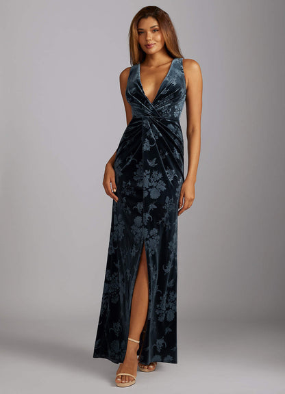 Maliah Midnight Twist Knot Maxi Dress
