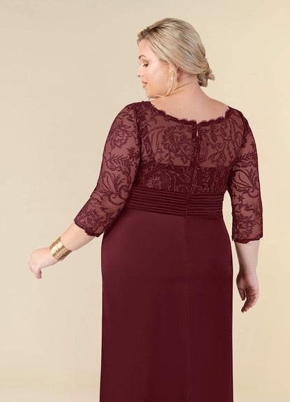 Cabernet Mermaid Lace Dress