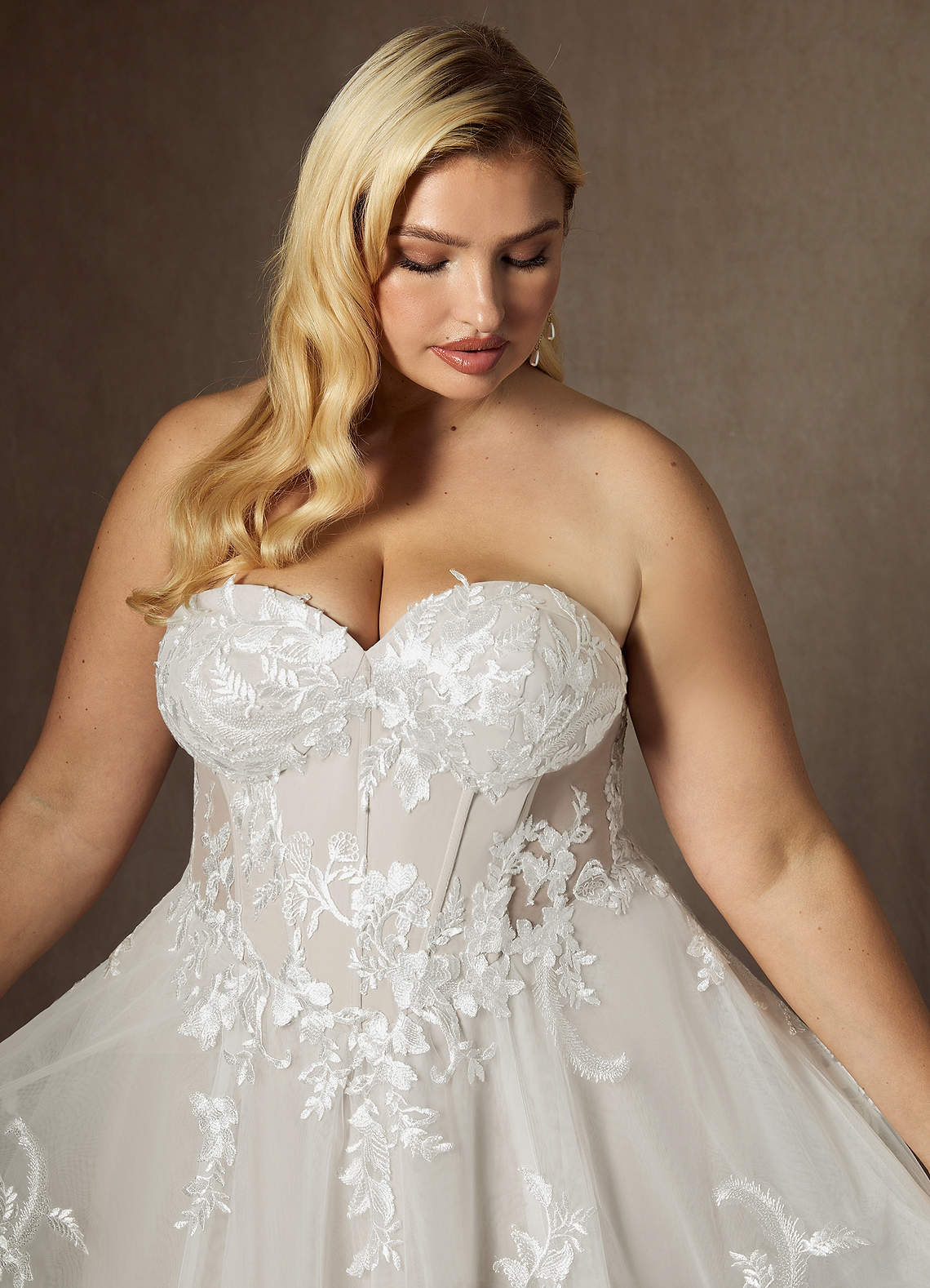 Diamond White A-Line Sequins Tulle Dress