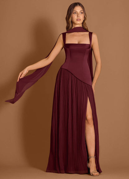 Stephanie Wine Maxi Dress  Dress