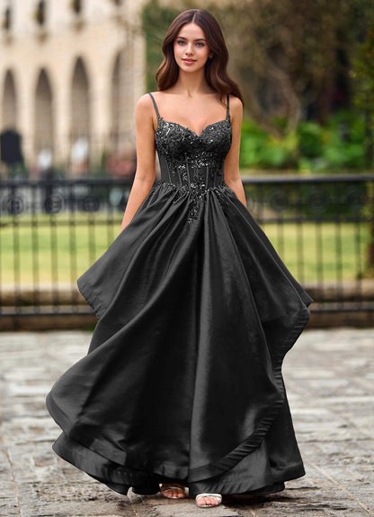 Philomena Black Rhinestones Prom Dress