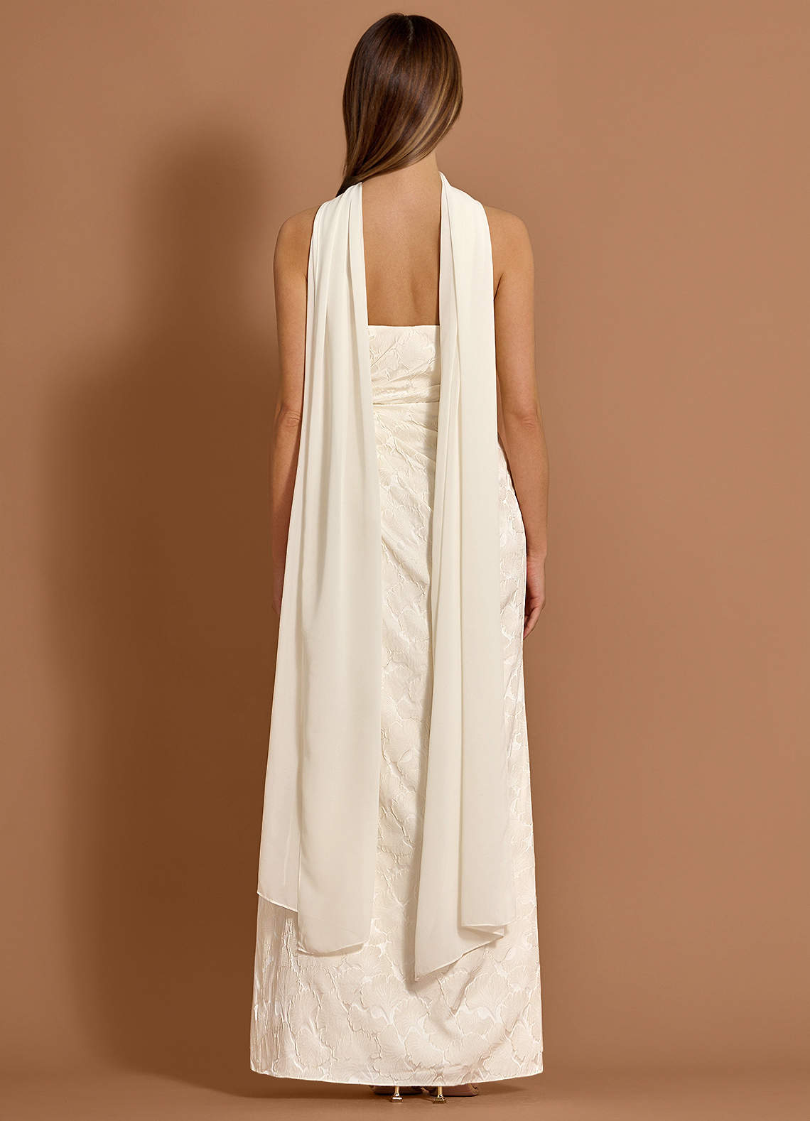 Caelia French White Maxi Dress