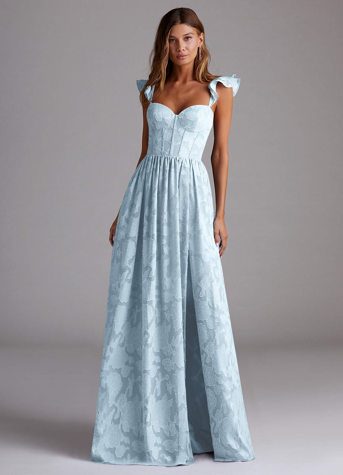 Candice Sky Blue Corset Maxi Dress