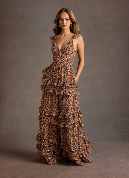 Shay Pink Floral Maxi Dress