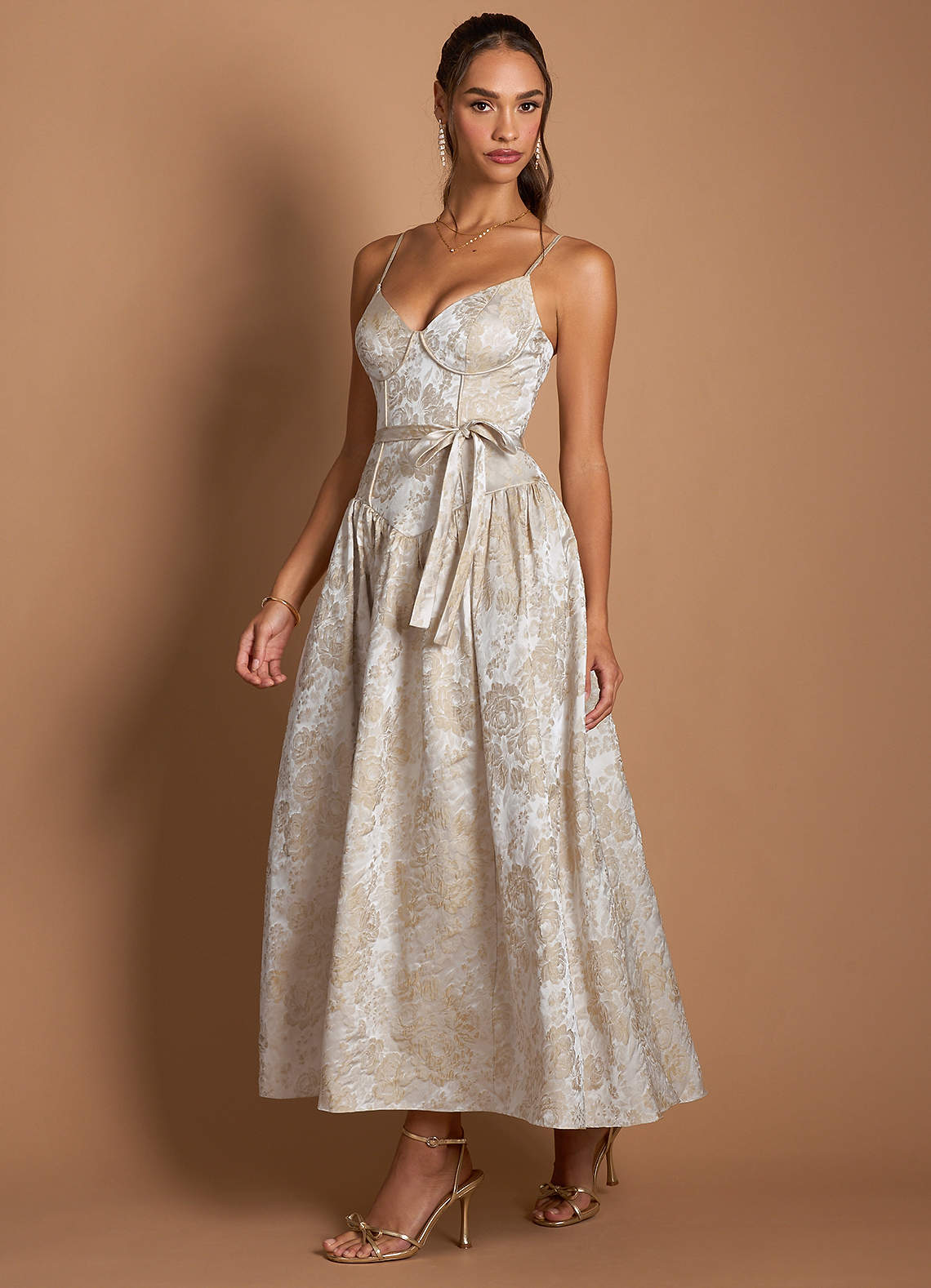 Tommi Vintage Champagne Maxi Dress