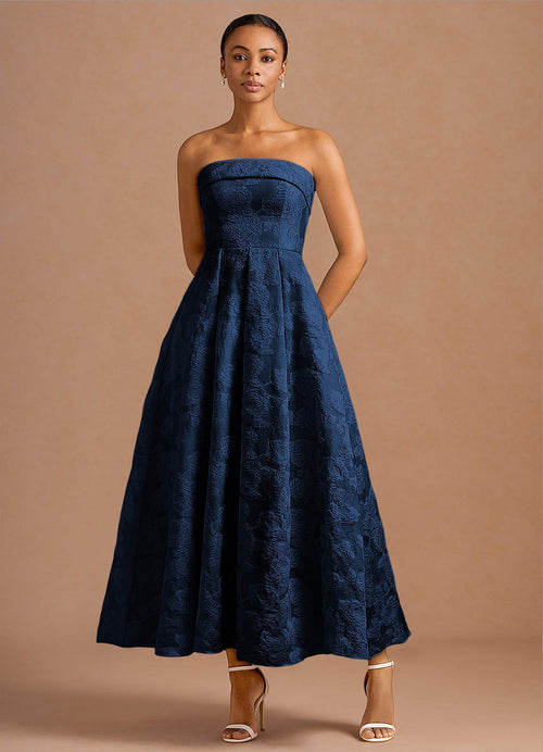 Clementine Dark Navy Maxi Dress