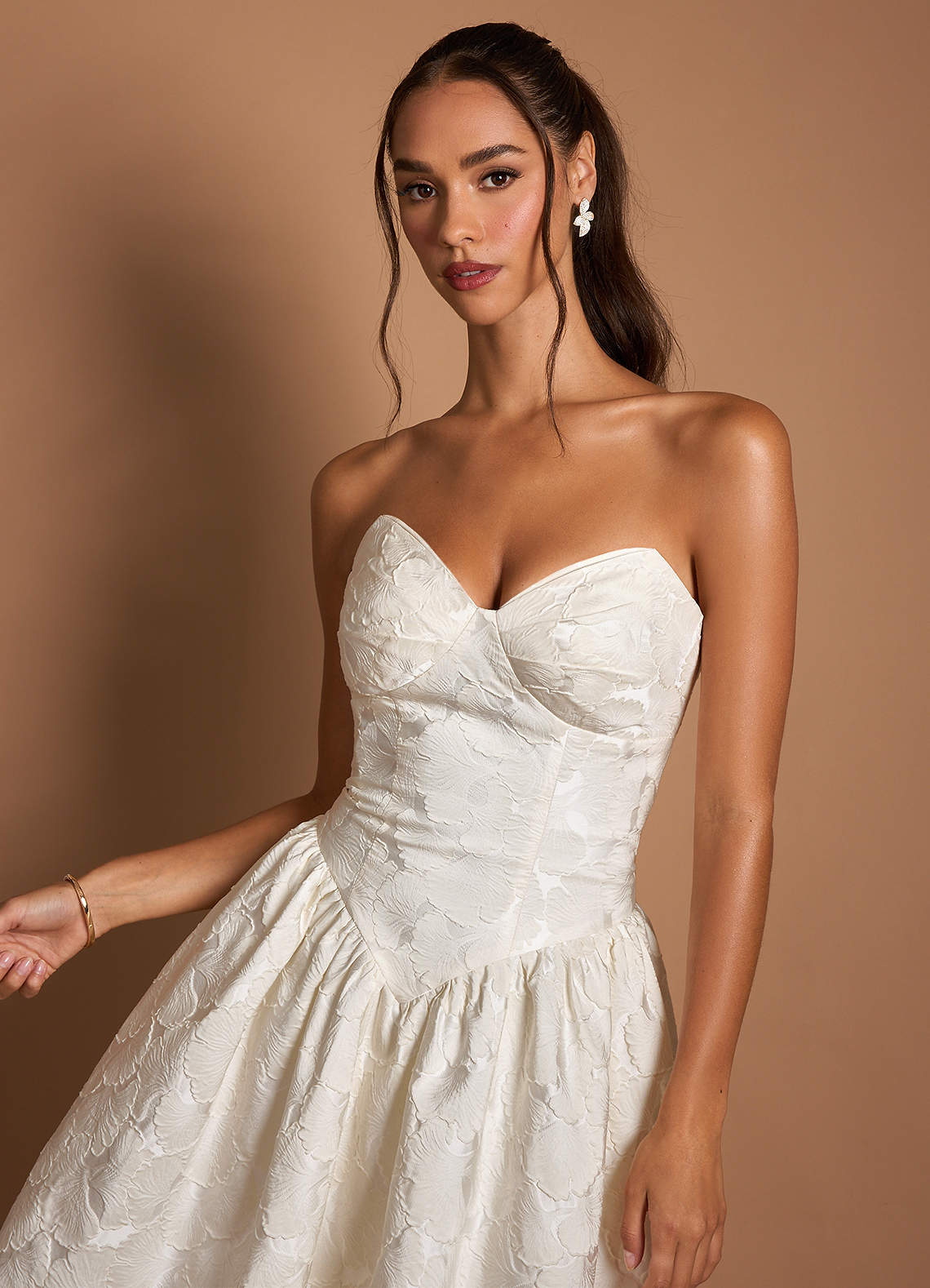 Astra French White Midi Dress  Dress
