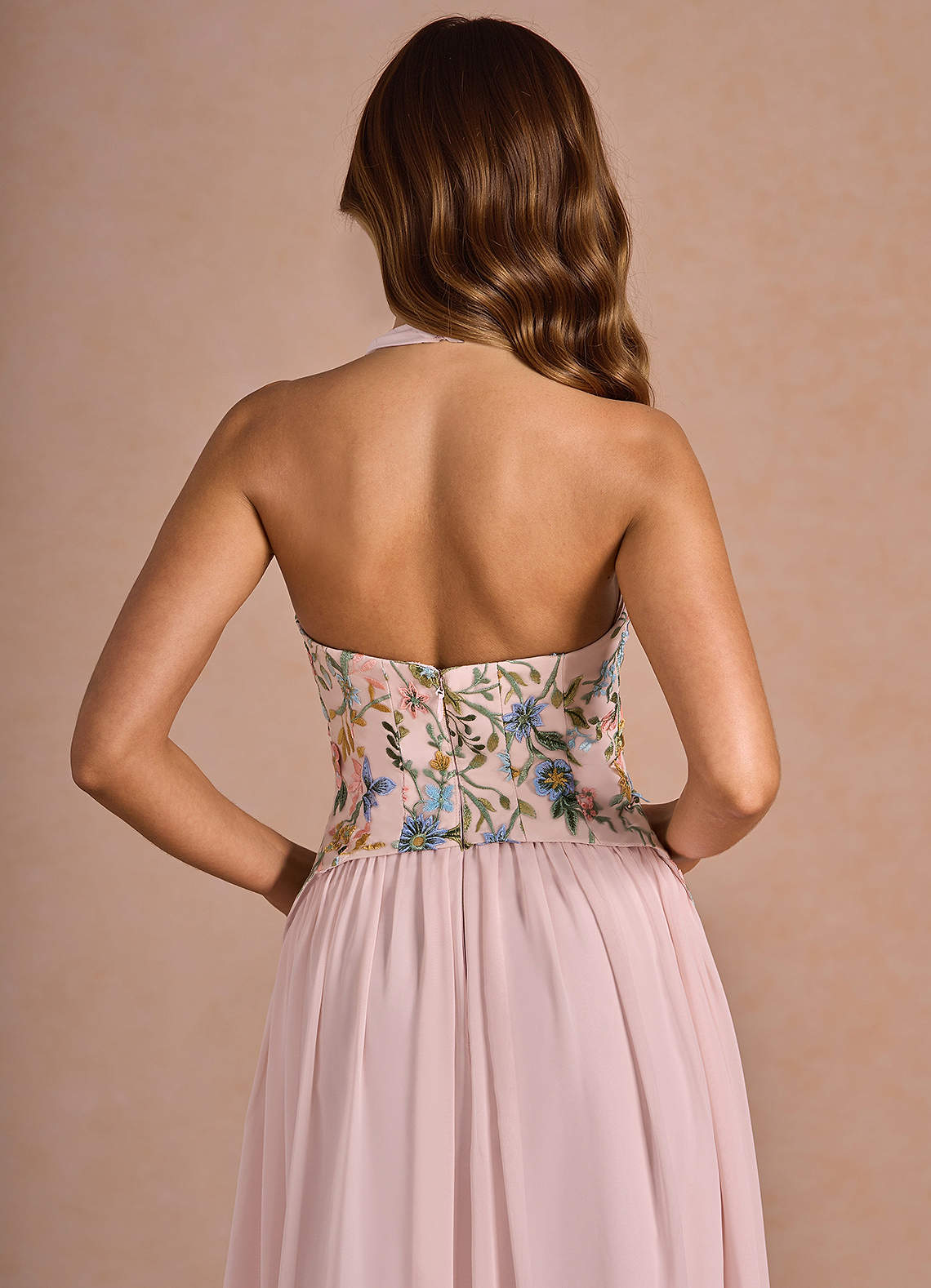 Ellis Blush Pink Multi Maxi Dress