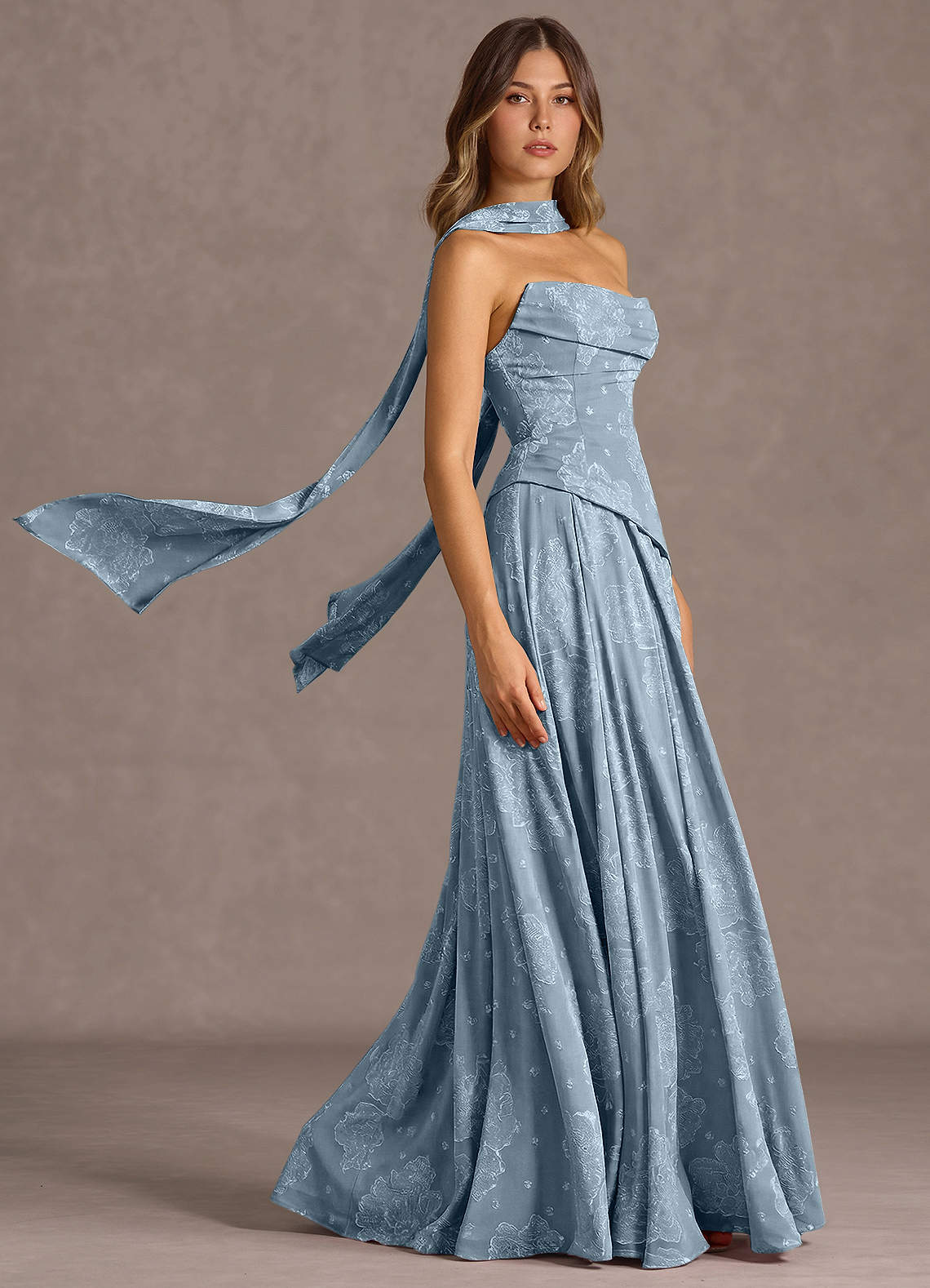 Gabriela Powder Blue Maxi Dress
