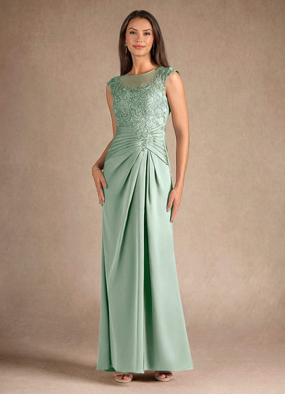 Agave Sheath Pleated Stretch Satin Dress