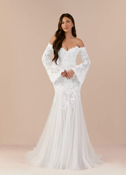 Diamond White Mermaid Sweetheart Sequins Tulle Dress