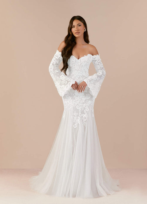 Diamond White Mermaid Sweetheart Sequins Tulle Dress