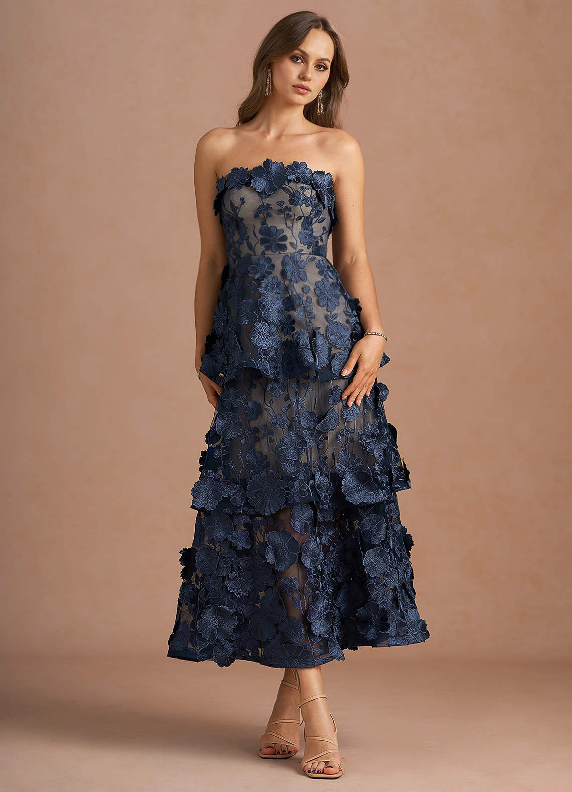 Patricia Navy Maxi Dress