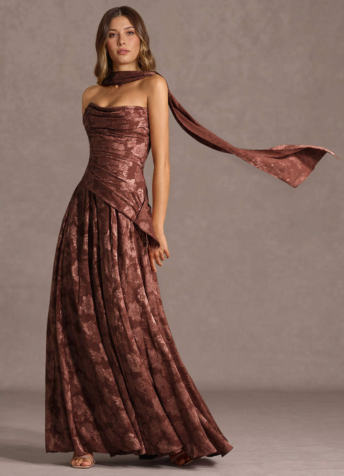 Gabriela Mocha Coco Maxi Dress  Dress