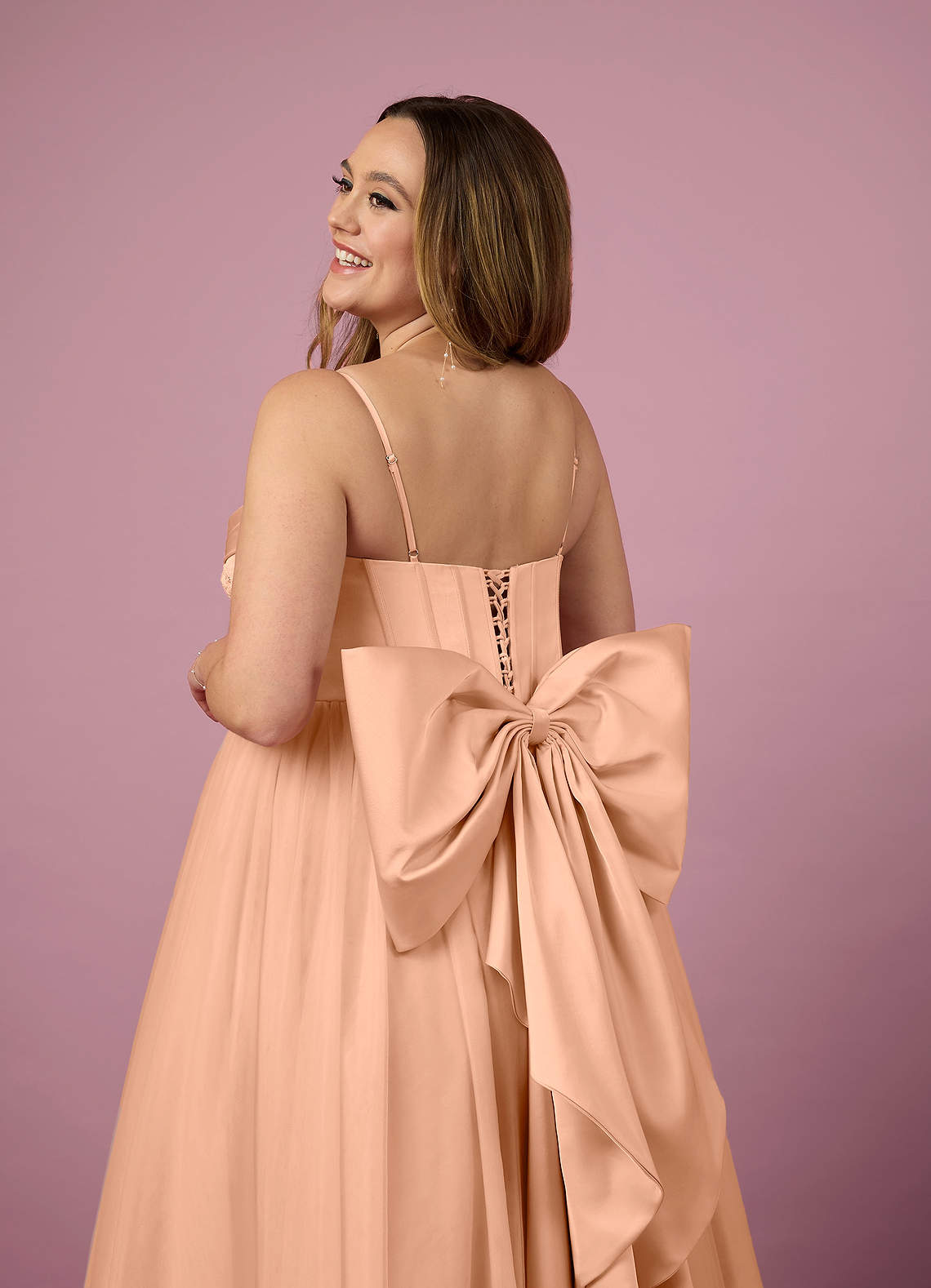 English Rose A-Line Pleated Tulle Dress English Rose