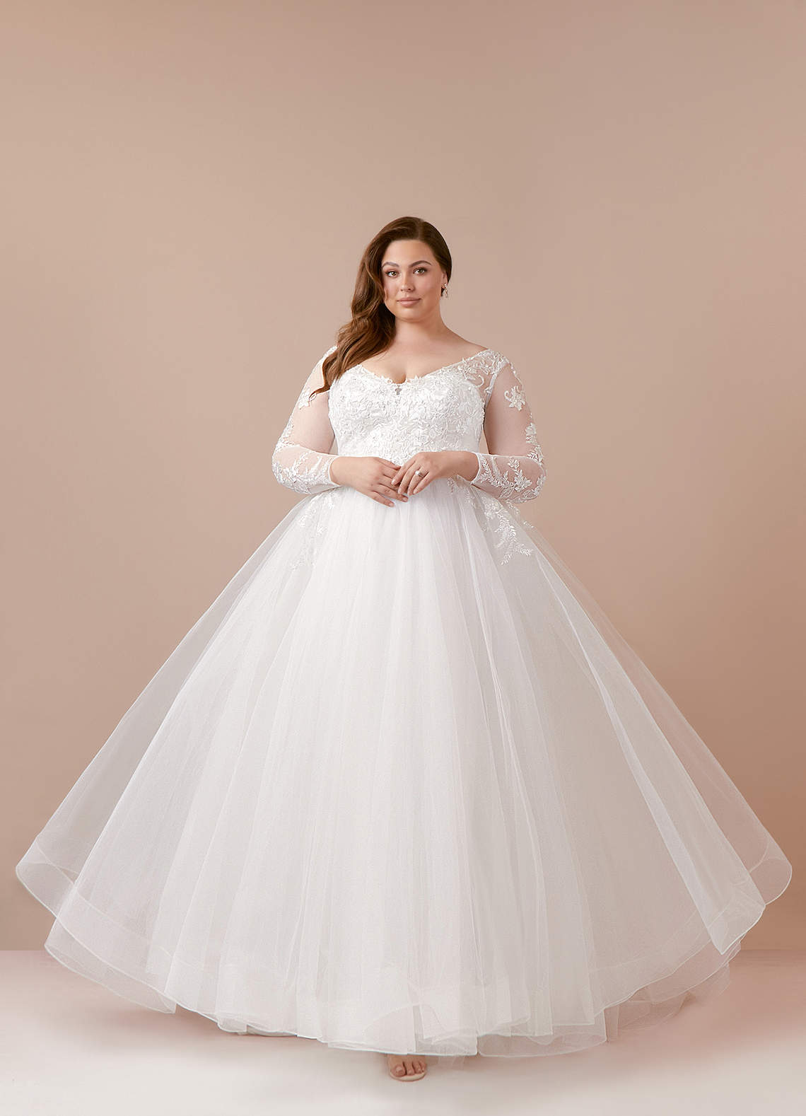 Diamond White A-Line Sequins Tulle Dress